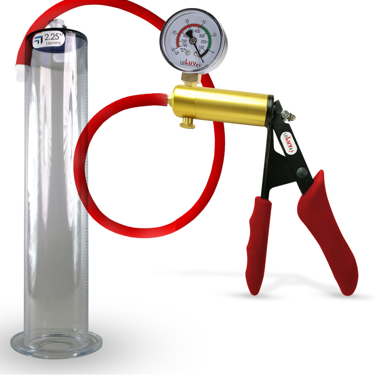 LeLuv® Ultima Premium Penis Pump - Silicone Grips & Hose with Wide Flange Cylinder