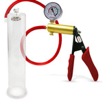 LeLuv® Ultima Premium Penis Pump - Silicone Grips & Hose with Round Flange Cylinder