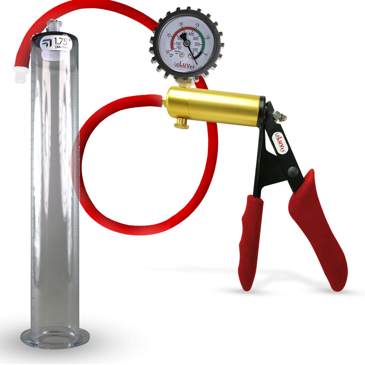 LeLuv® Ultima Premium Penis Pump - Silicone Grips & Hose with Wide Flange Cylinder