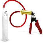 LeLuv® Ultima Premium Penis Pump - Silicone Grips & Hose with Round Flange Cylinder