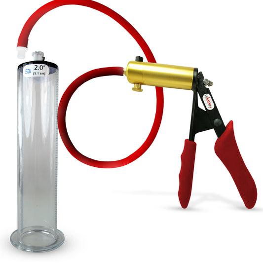 LeLuv® Ultima Premium Penis Pump - Silicone Grips & Hose with Wide Flange Cylinder