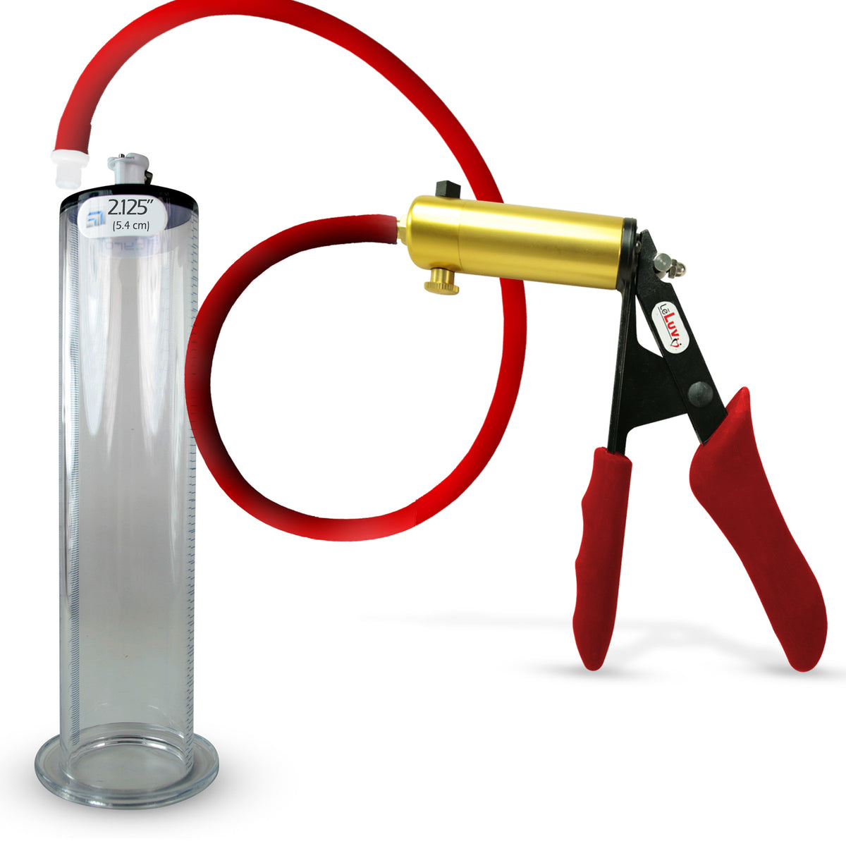 LeLuv® Ultima Premium Penis Pump - Silicone Grips & Hose with Wide Flange Cylinder