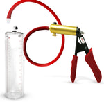 LeLuv® Ultima Premium Penis Pump - Silicone Grips & Hose with Round Flange Cylinder