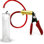 LeLuv® Ultima Premium Penis Pump - Silicone Grips & Hose with Round Flange Cylinder