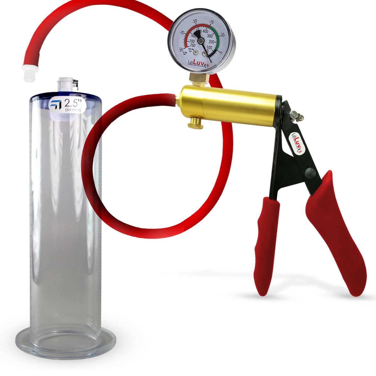 LeLuv® Ultima Premium Penis Pump - Silicone Grips & Hose with Wide Flange Cylinder