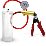 LeLuv® Ultima Premium Penis Pump - Silicone Grips & Hose with Round Flange Cylinder