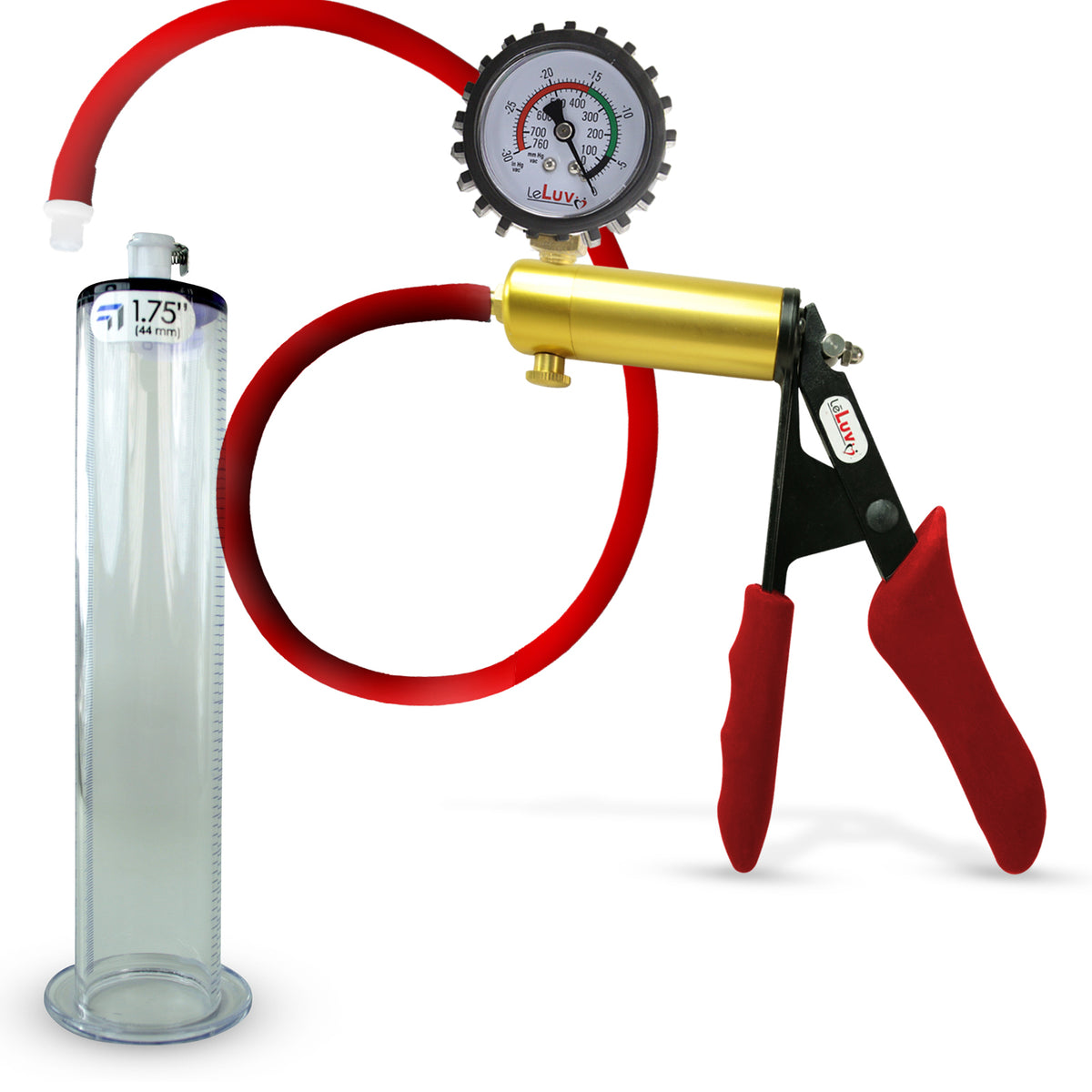 LeLuv® Ultima Premium Penis Pump - Silicone Grips & Hose with Wide Flange Cylinder