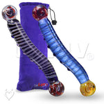 LeLuv Glass DreamScape Curved Double Tipped G-Spot Stimulator Dildo