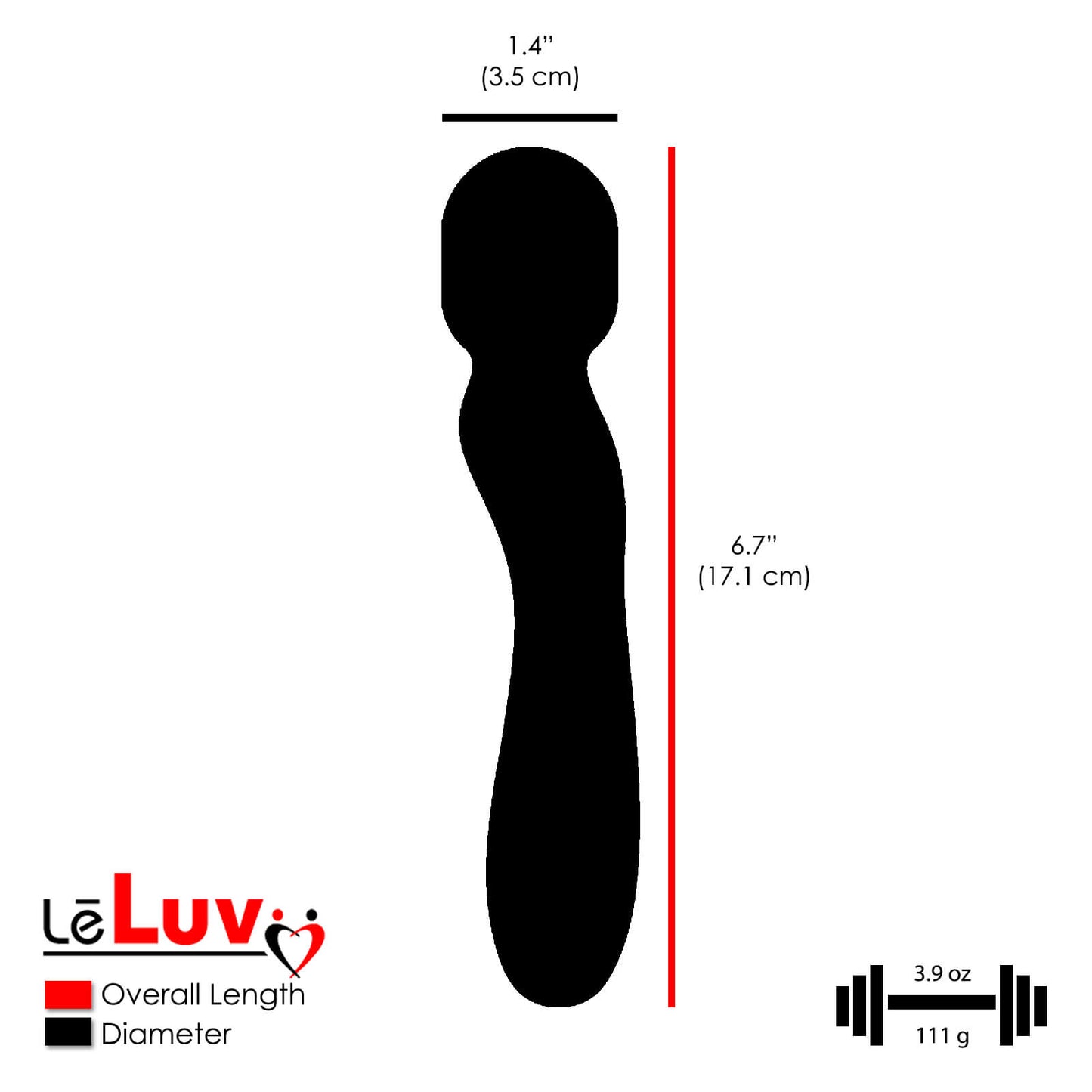 Wand Vibrator Clitoral Massager USB Rechargable Smooth Silicone