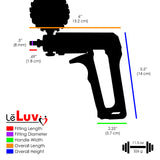 LeLuv Maxi Penis Pump | Red Handle, Silicone Hose, Gauge/Protected Gauge | Round Flange Cylinder
