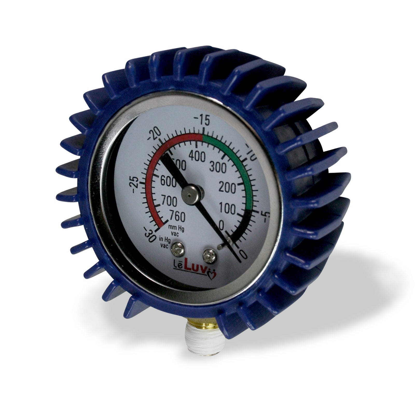 LeLuv Brand 1/8" NPT Precise Vacuum Gauge for Pumps w/ Blue Cover