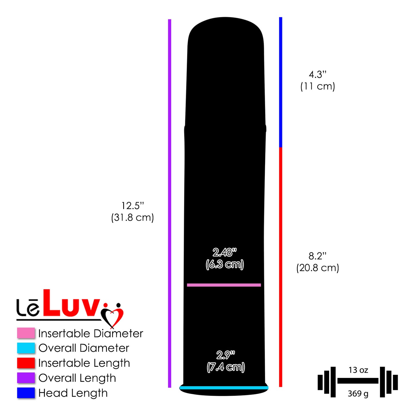 AUTO 2.4" x 8" Penis Pump Kit with 1 Sleeve & 1 Cock Ring