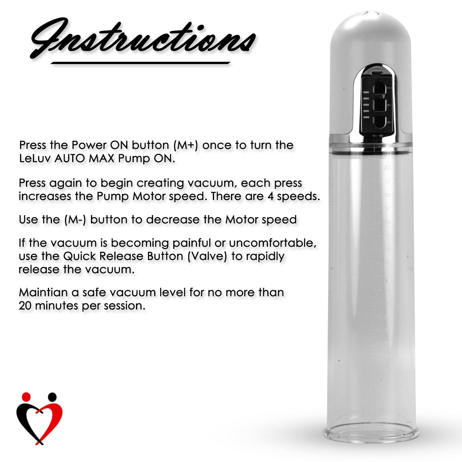 AUTO 2.4" x 8" Penis Pump Kit with 1 Sleeve & 1 Cock Ring