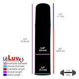 LeLuv Smart AUTO LCD 2.4" x 8" Penis Pump Kit with  2 Sleeves and  1 Cock Ring
