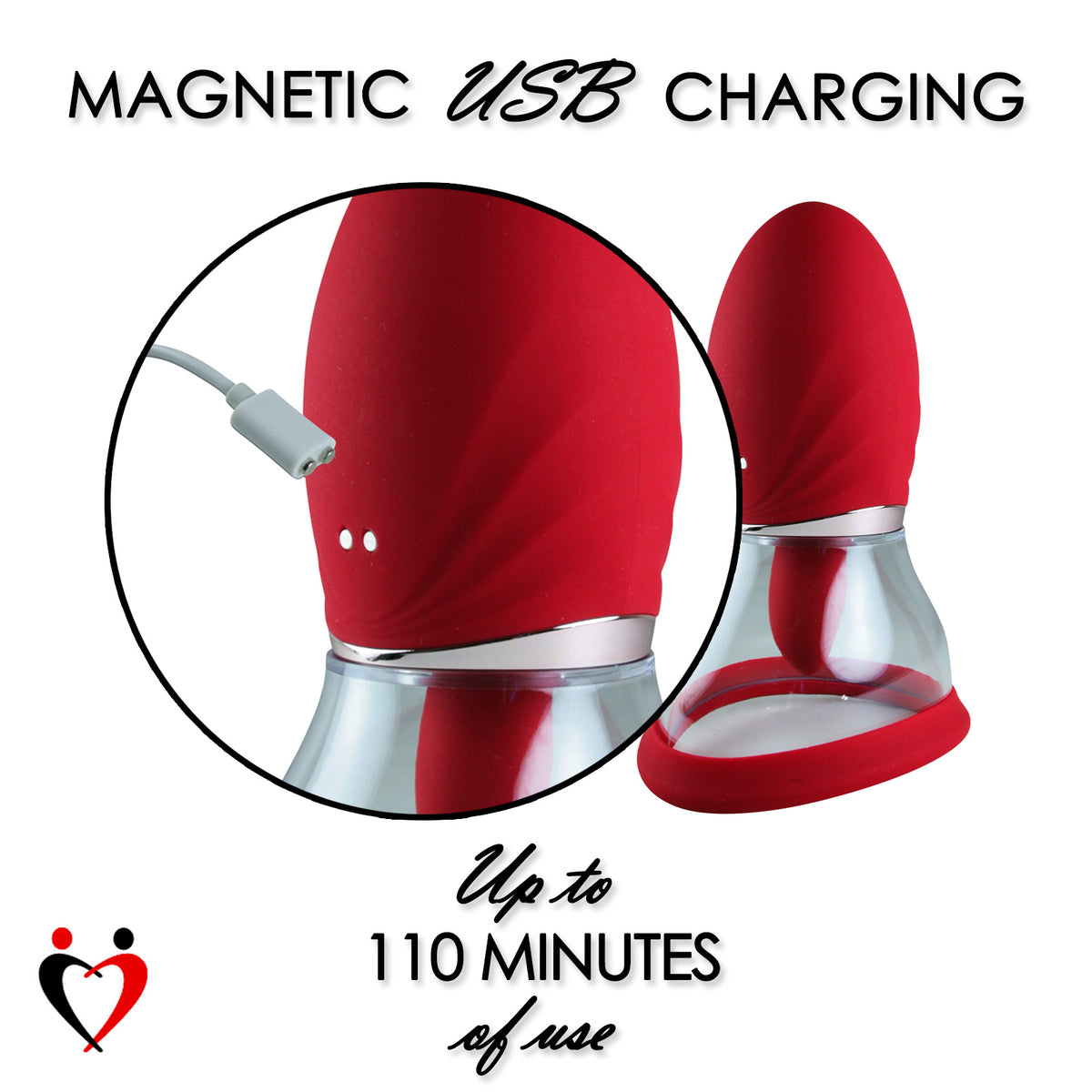 Vagina Vacuum Pump Magic Tongue | Vibrating Clitoral Tickler | 2 Cup Sizes!