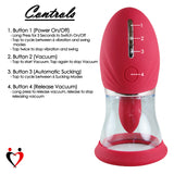 Vagina Vacuum Pump Magic Tongue | Vibrating Clitoral Tickler | 2 Cup Sizes!