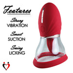 Vagina Vacuum Pump Magic Tongue | Vibrating Clitoral Tickler | 2 Cup Sizes!
