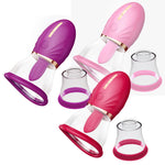 Vagina Vacuum Pump Magic Tongue | Vibrating Clitoral Tickler | 2 Cup Sizes!
