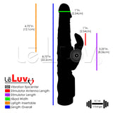 Rabbit Vibrator SLIM BUNNY Showerproof Beaded Shaft