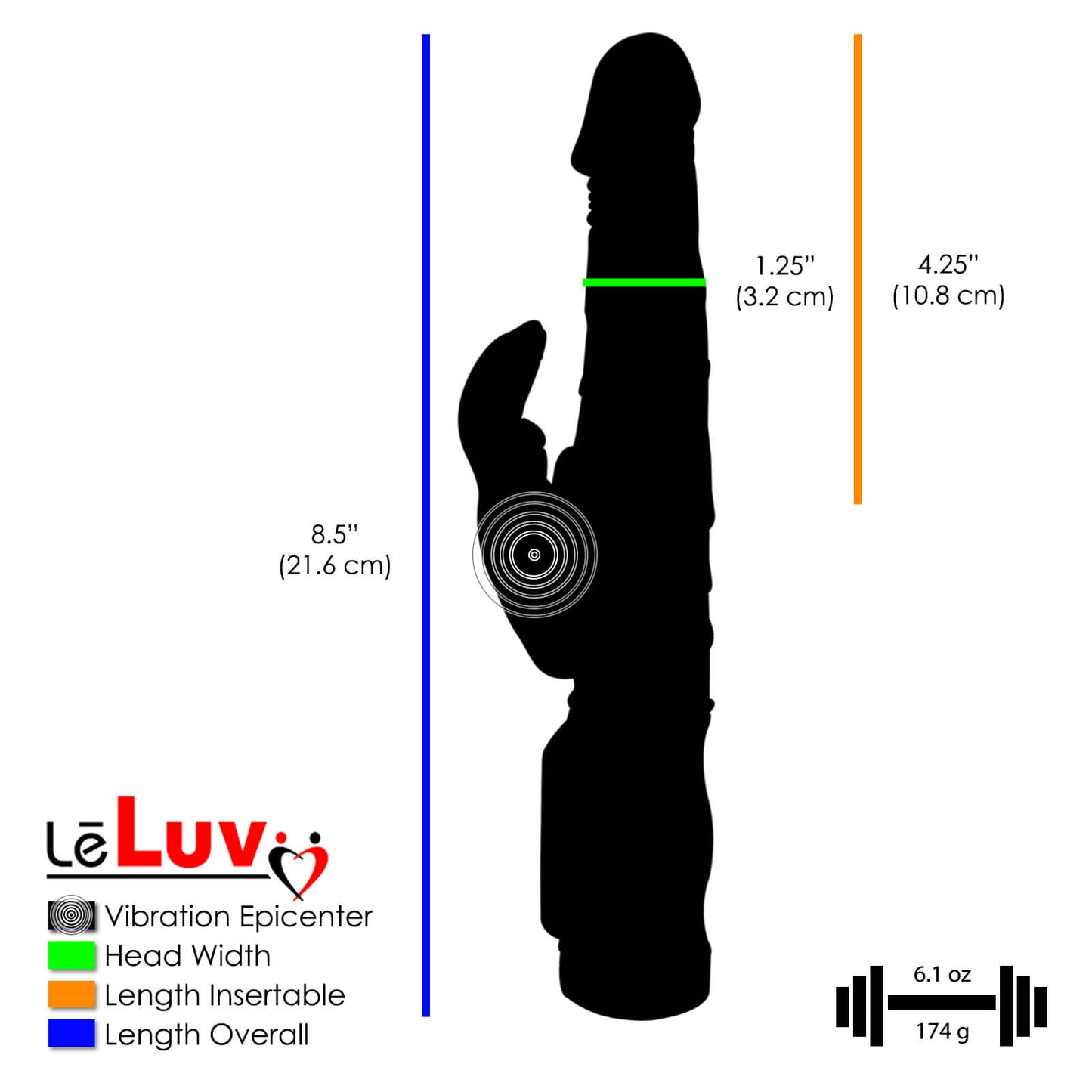 Rabbit Vibrator SLIM BUNNY Waterproof Swirling Shaft